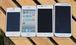 comparaison iphone 5 iphone 4s oppo finder galaxy s3 vignette