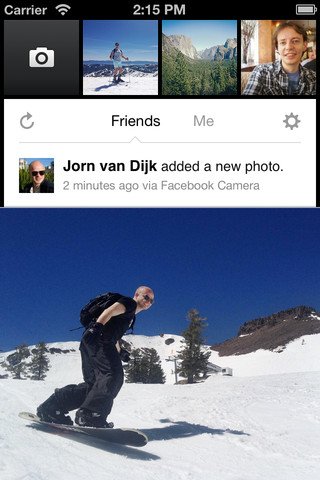 facebook-camera-application-partage-de-photos-par-facebook