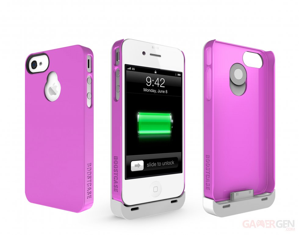 iphone-4-4S-accessoire-batterie-supplémentaire-boostcase-hybrid-rose